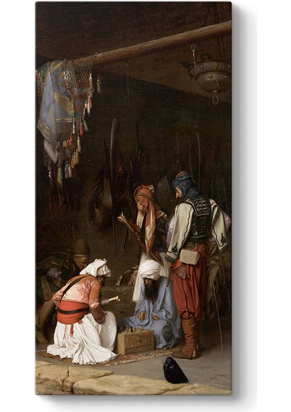 Jean Leon Gerome - Satranç Oynayan Başı Bozuk Askerleri Tablosu