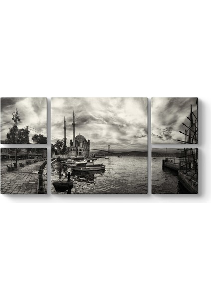 Ortaköy Camii Siyah Beyaz Tablosu