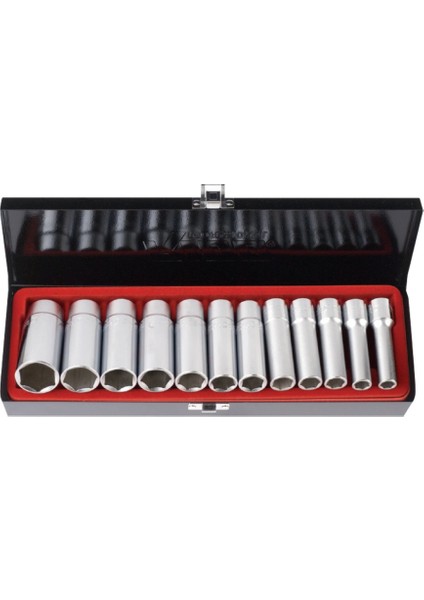12 Parça 1/2” 6 Köşe Uzun Lokma Seti