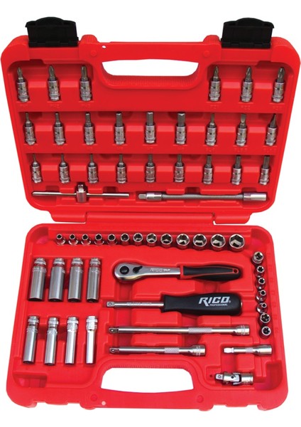 60 Parça 1/4” 6 Köşe Lokma Seti