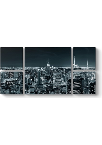 Manhattan Silüeti Gece Tablosu