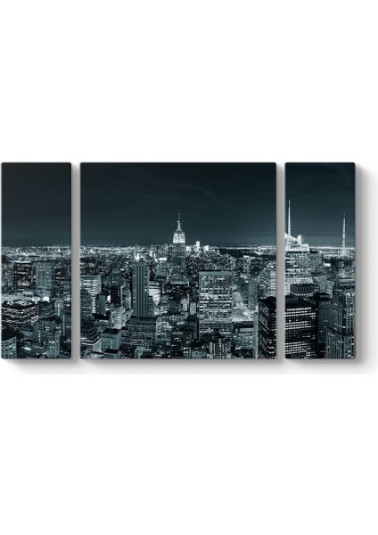 Manhattan Silüeti Gece Tablosu