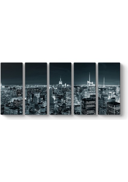 Manhattan Silüeti Gece Tablosu