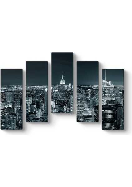Manhattan Silüeti Gece Tablosu