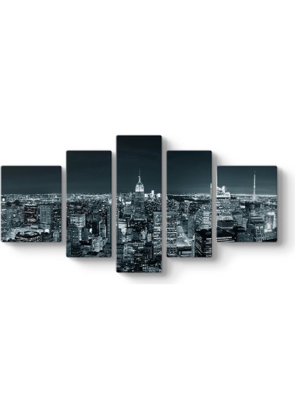Manhattan Silüeti Gece Tablosu
