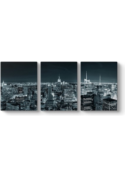 Manhattan Silüeti Gece Tablosu