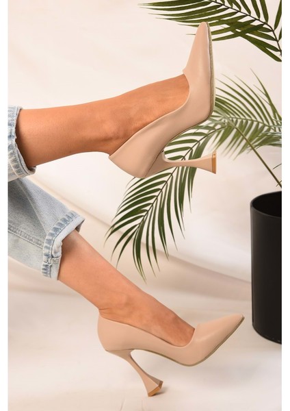 Kadin Ten Cilt Klasik Topuklu Ayakkabi indirimleri