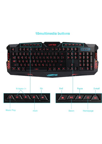 SC128A-J30 RGB 88 Farklı Işıklı Klavye + Mouse