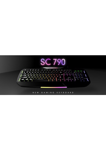 SC790 Oyuncu Klavye RGB Gökkuşağı Gaming Klavye