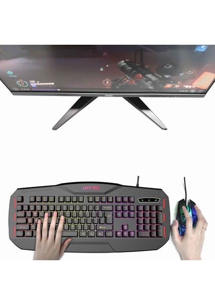 SC790 Oyuncu Klavye RGB Gökkuşağı Gaming Klavye