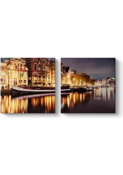 Yıldızlı Amsterdam Gecesi Tablosu