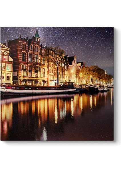 Yıldızlı Amsterdam Gecesi Tablosu