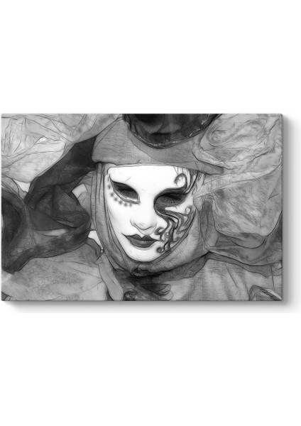 Siyah Beyaz Maske Tablosu