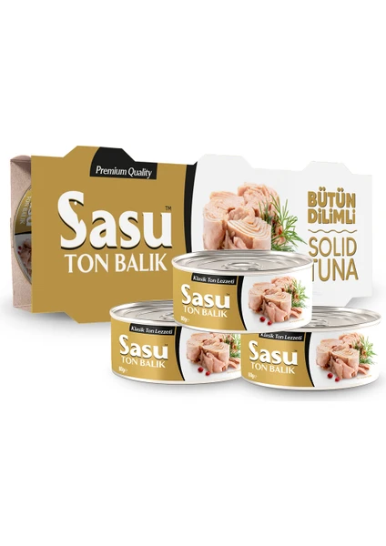 Klasik Ton Balığı 3x80 g Bütün Dilim