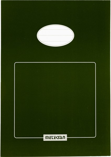 A5 Karton Kapaklı Klasik Bloknot 50 Yaprak Çizgili Yeşil