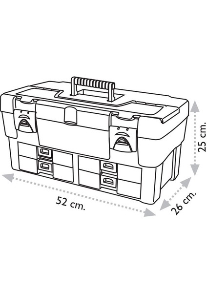 ASR-2055 Takım Çantası - Plastik Kilitli