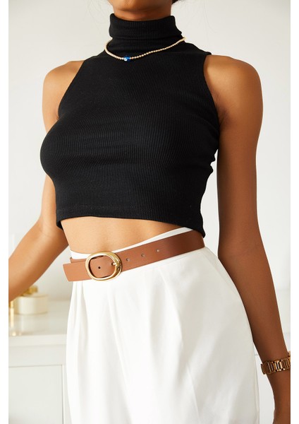 Siyah Balıkçı Yaka Kaşkorse Kolsuz Bluz 2KXK2-45410-02 fiyatları