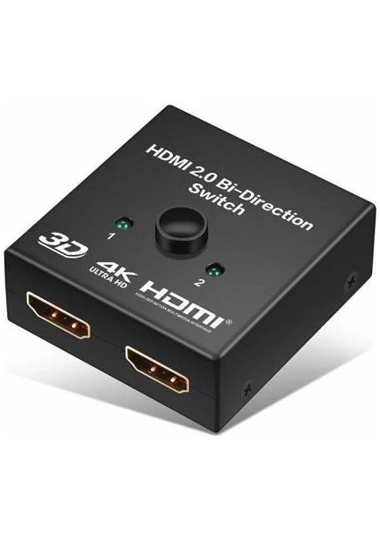 2 Port HDMI To HDMI Çift Yönlü Switch ve Splitter HDMI Çoklayıcı Hdmii Seçici