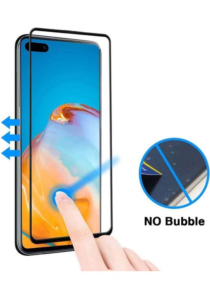 Huawei P40 Pro 3D Kavisli Tam Kapsamlı Temperli Cam Ekran Koruyucu (Yurt Dışından)