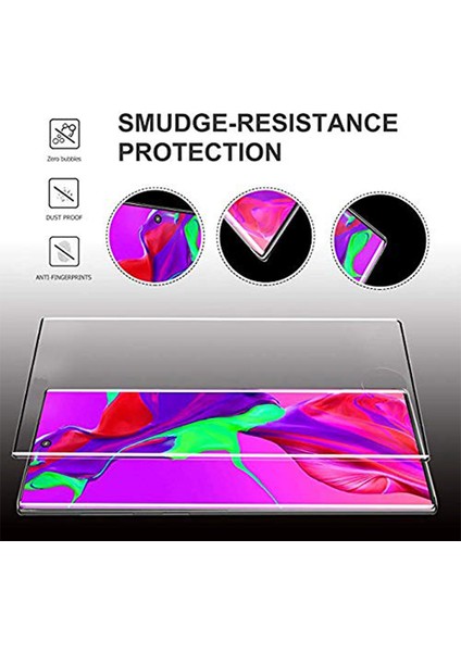 Samsung Galaxy Note 10+ Plus 3D Kavisli Tam Kapsamlı Temperli Cam Ekran Koruyucu (Yurt Dışından)