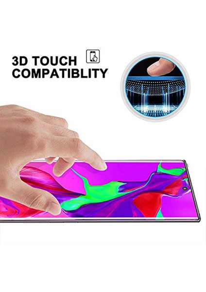Samsung Galaxy Note 10+ Plus 3D Kavisli Tam Kapsamlı Temperli Cam Ekran Koruyucu (Yurt Dışından)