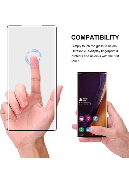 Samsung Galaxy S20 Ultra 3D Kavisli Tam Kapsamlı Temperli Cam Ekran Koruyucu (Yurt Dışından)