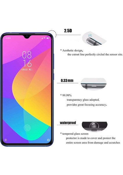 Xiaomi Mi A3 Için Ekran Koruyucu - Şeffaf (Yurt Dışından)