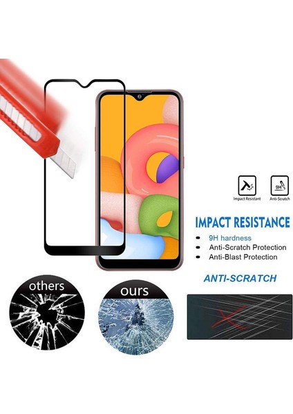 Samsung Galaxy A01 Temperli Cam Ekran Koruyucu (Yurt Dışından)