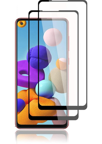Samsung Galaxy A21S Temperli Cam Ekran Koruyucu (Yurt Dışından)
