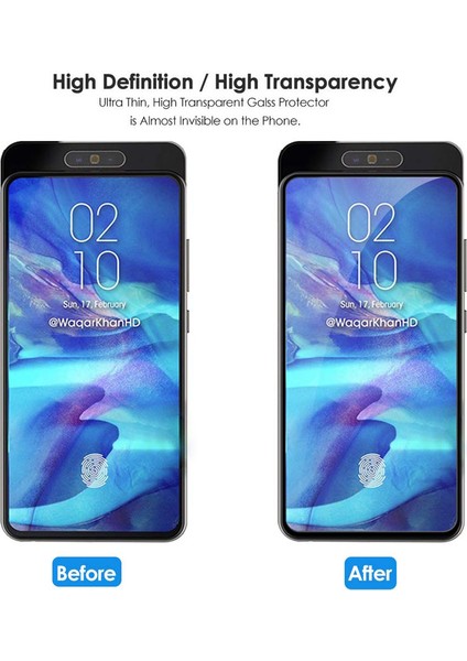 Samsung Galaxy A80 Temperli Cam Ekran Koruyucu (Yurt Dışından)