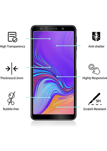 Samsung Galaxy A9 2018 Temperli Cam Ekran Koruyucu (Yurt Dışından)