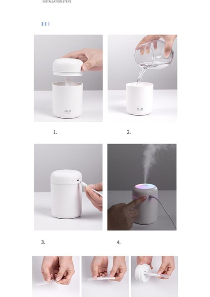 300ML USB Mini Hava Nemlendirici Spreyi Aroma Yağı Difüzör Aumomtic Güç Kapalı Gri (Yurt Dışından) fiyatları