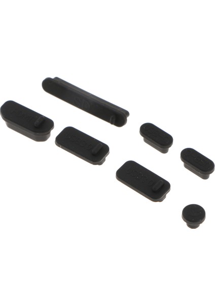 Laptop Için 7 Adet Kauçuk Koruyucu USB Fiş Kapak Stoper # 2 Siyah modelleri