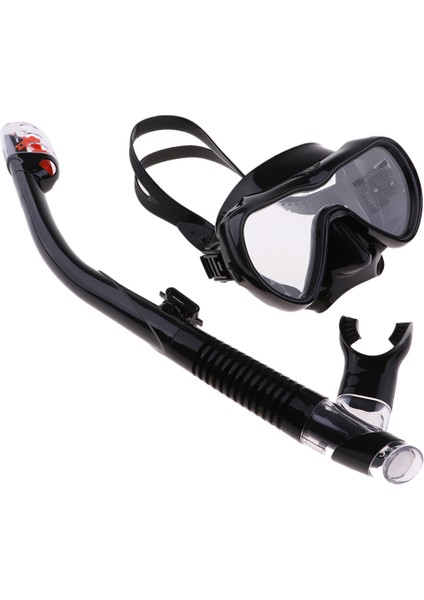 Anti Sis Dalış Maskesi Şnorkel Seti Yüzme Gözlük Scuba Şnorkel Koyu Mavi(Yurt Dışından)