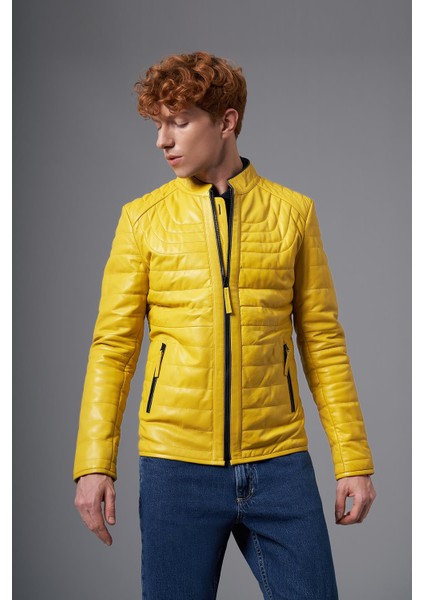 Bruno Sarı Deri Mont 111638 fiyatları