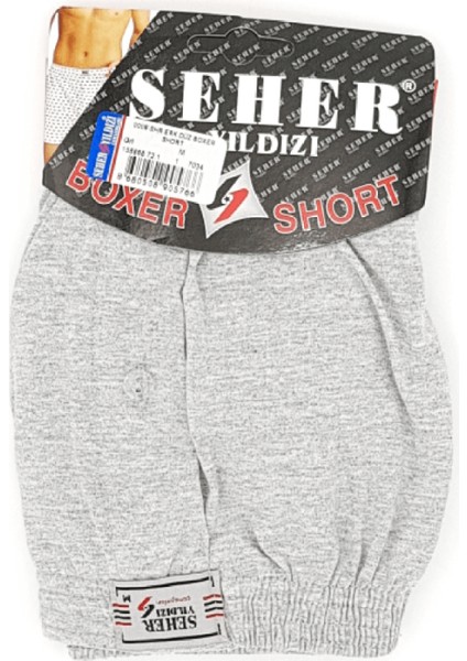 1 Adet Gri Renk Penye Boxer