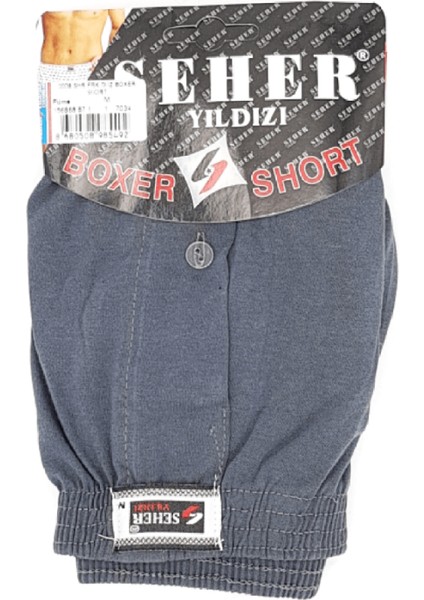 2 Adet Füme Renk Penye Boxer