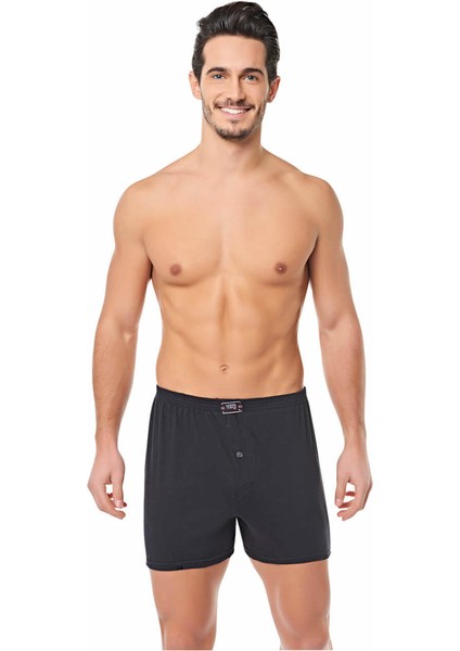 6 Adet Siyah Renk Penye Boxer