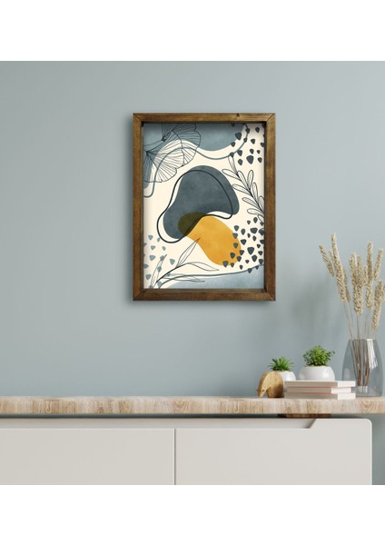 Gift Otel Odası Konseptli Doğal Masif Ahşap Çerçeveli Tablo 45 x 65 cm - 85 modelleri