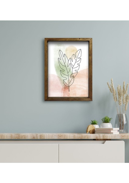 Gift Otel Odası Konseptli Doğal Masif Ahşap Çerçeveli Tablo 30 x 40 cm - 98 modelleri