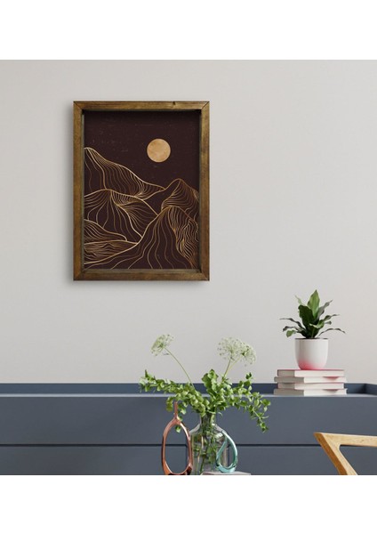 Gift Otel Odası Konseptli Doğal Masif Ahşap Çerçeveli Tablo 30 x 40 cm - 112 fiyatları