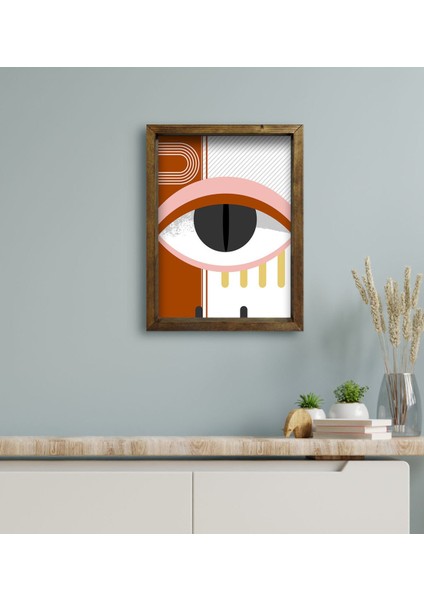 Gift Otel Odası Konseptli Doğal Masif Ahşap Çerçeveli Tablo 30 x 40 cm - 66 modelleri