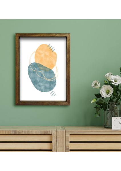 Gift Otel Odası Konseptli Doğal Masif Ahşap Çerçeveli Tablo 30 x 40 cm - 70