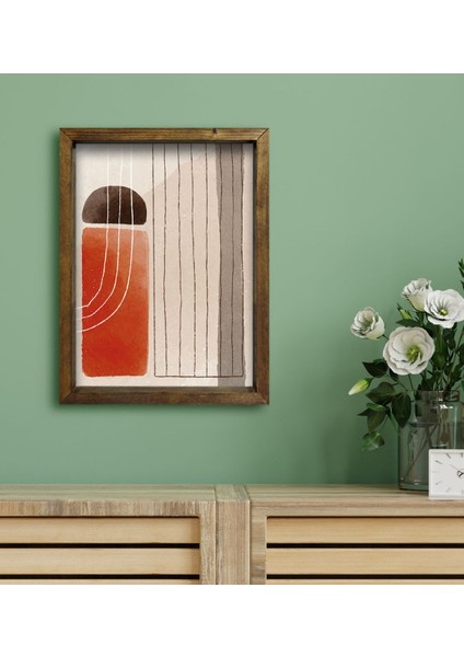Gift Otel Odası Konseptli Doğal Masif Ahşap Çerçeveli Tablo 30 x 40 cm - 49