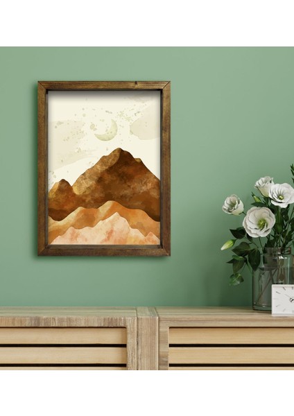 Gift Otel Odası Konseptli Doğal Masif Ahşap Çerçeveli Tablo 30 x 40 cm - 42