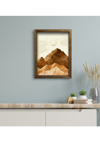 Gift Otel Odası Konseptli Doğal Masif Ahşap Çerçeveli Tablo 30 x 40 cm - 42 modelleri