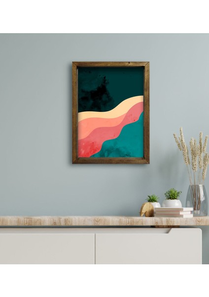 Gift Otel Odası Konseptli Doğal Masif Ahşap Çerçeveli Tablo 30 x 40 cm - 123 modelleri