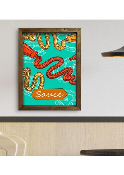 Gift Cafe & Bar & Restaurant Konseptli Doğal Masif Ahşap Çerçeveli Tablo - 68 fiyatları