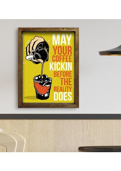 Gift Cafe & Bar & Restaurant Konseptli Doğal Masif Ahşap Çerçeveli Tablo - 9 fiyatları