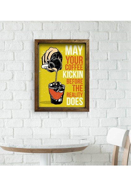 Gift Cafe & Bar & Restaurant Konseptli Doğal Masif Ahşap Çerçeveli Tablo - 9 modelleri